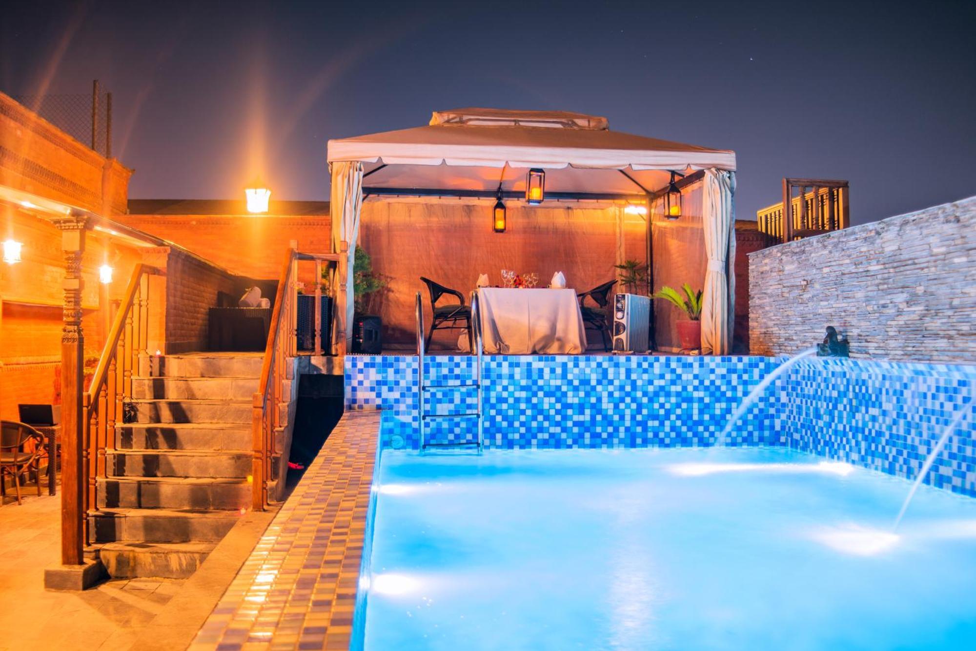 Basera Boutique Hotel Kathmandu Exterior photo Rooftop pool at the hotel
